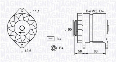MAGNETI MARELLI 063321019010 -  Генератор